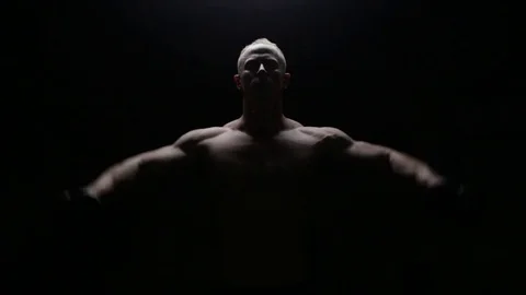 Lateral raise with dumbbells Stock Footage 76168182