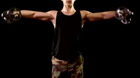 Lateral Raise Exercise Stock Footage 66549267