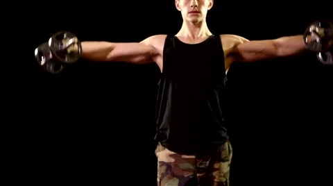 Lateral Raise Exercise Stock Footage 66549304