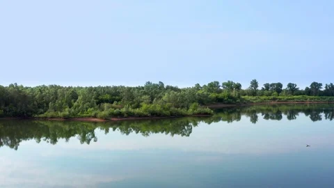 The lateral shot over the lake. Stock Footage 112003099