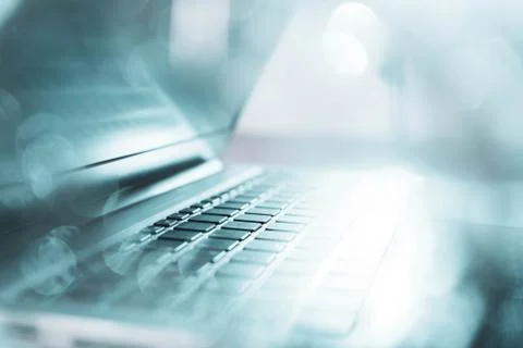 Lateral view of a notebook Foto stock
