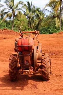 Laterite cutting machine Stock Photos