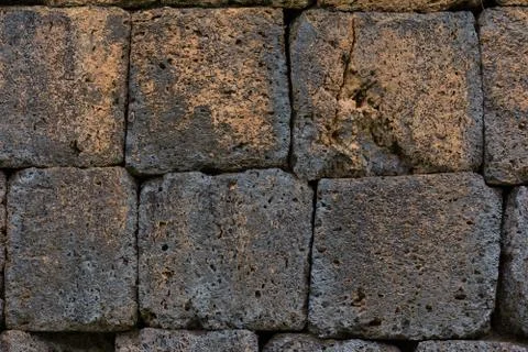 Laterite wall, pavement Stock Photos