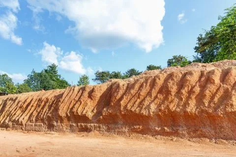 Lateritic soil cross section Stock Photos