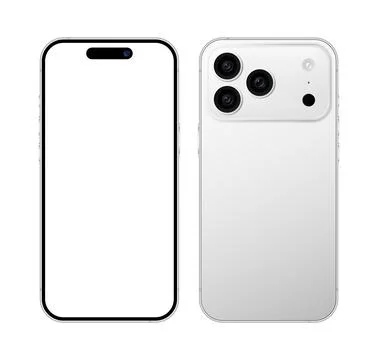 Latest 2025 Smartphone Device Front Back View Vector Illustration Stock-Illustration