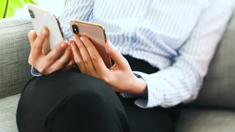 Latest Apple Computers iPhone XS normal vs Max version Stock Footage 119022237