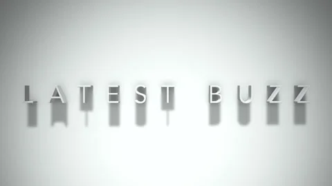 Latest buzz 3D title animation with shadows on a white background Stock Footage 297267396
