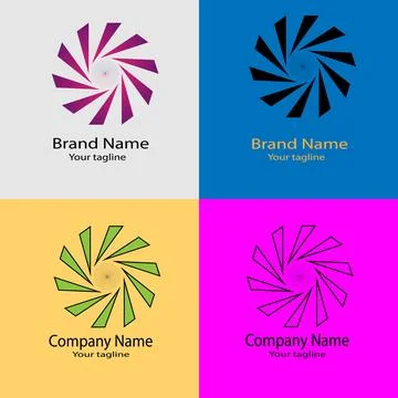 Latest Circular Progression Unique Logo Design Stock Illustration