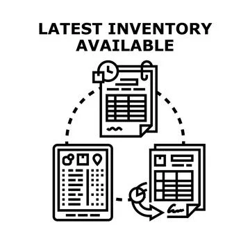 Latest inventory available update management system Stock Illustration
