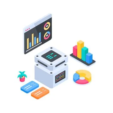 Latest isometric illustration of cloud security and network data protection. 스톡 일러스트