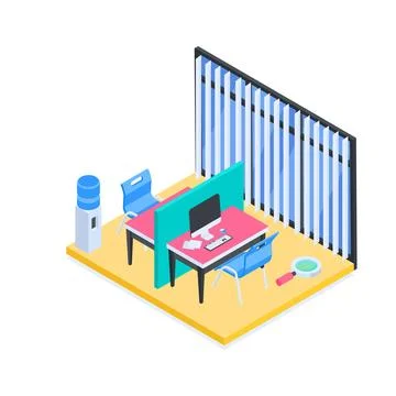 Latest isometric illustration of quantum computing showing futuristic technology Stock Illustration