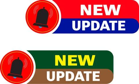 Latest new update notification banner  design for software and app promotions Stock Illustration