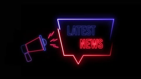 Latest News megaphone Stock Footage 172043980