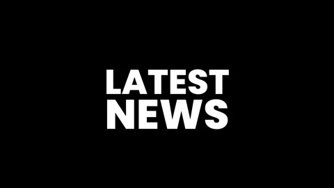 Latest news text with flash fire transitions.4K motion animation. Stock Footage 293709550