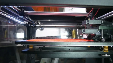 Latest technological developments of 3d printers Stock Footage 89145385