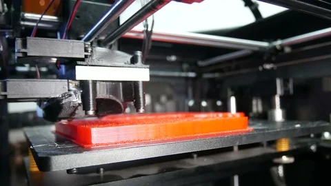 Latest Technological Developments 3D printing plastic Stock Footage 89145329