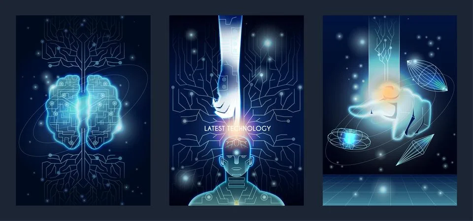 Latest technology and science vector concept Stock Illustration