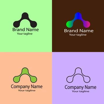 Latest Unique Abstract Minimal Arch Logo Design Illustrazione stock