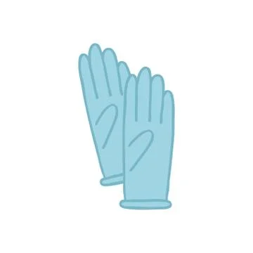 Latex gloves doodle icon, vector illustration Stock Illustration
