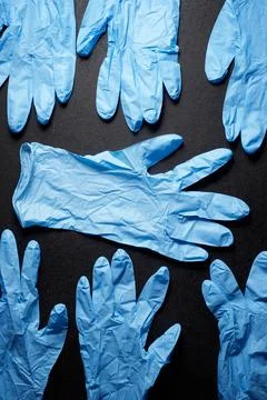 Latex gloves view 写真素材