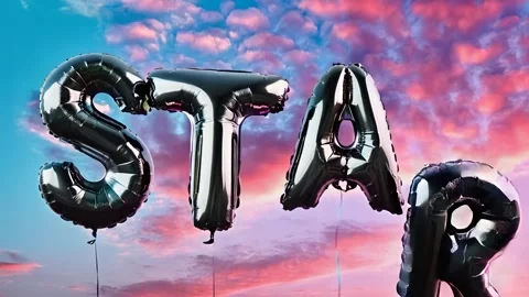 Latex STAR balloons Video stock 304267007