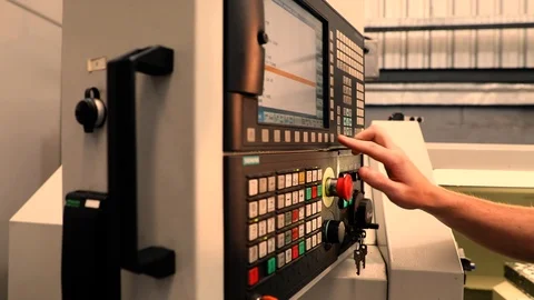 Lathe CNC Control Panel Video stock 113279539