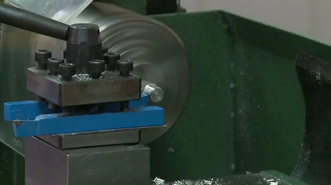 Lathe cuts  the detail Stock Footage