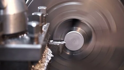 Lathe. cutting metal Stock Footage 71506803