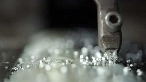 The lathe in the factory is running Stock Footage 260449436