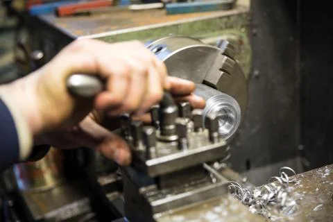 Lathe grinder machine Stock Photos