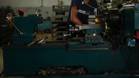 Lathe Machine Stock Footage 153258797