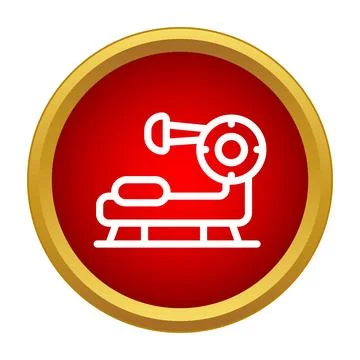 Lathe machine icon for craftsmanship and industry イラスト素材