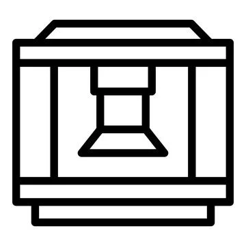 Lathe machine icon outline vector. Cnc equipment Stock Illustration