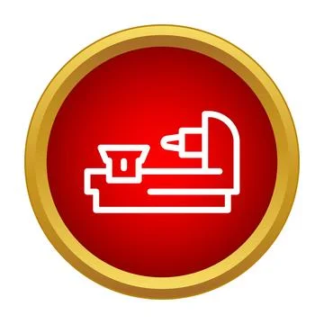 Lathe machine icon representing industrial manufacturing and metalworking イラスト素材