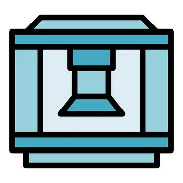 Lathe machine icon vector flat Stock Illustration