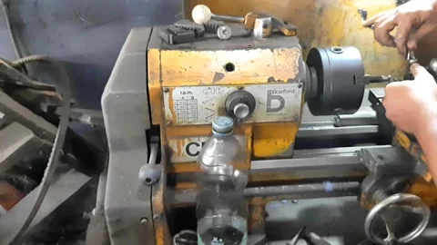 Lathe machine operation Stock Footage 167625741