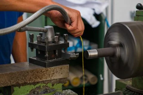 Lathe machine Stock Photos