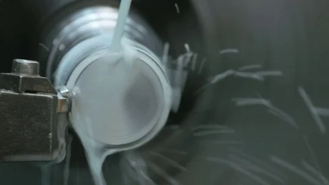 A lathe machine at the plant Stock Footage 71087800