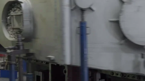 Lathe Machine Rotating. Manufacturing of Large Components for Gas Turbine. Video stock 152435664
