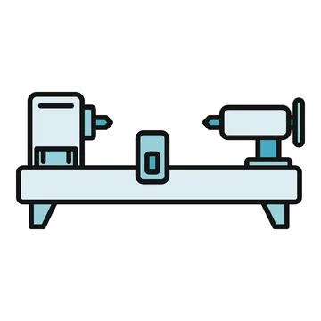 Lathe machine tool icon for woodworking and metalworking イラスト素材