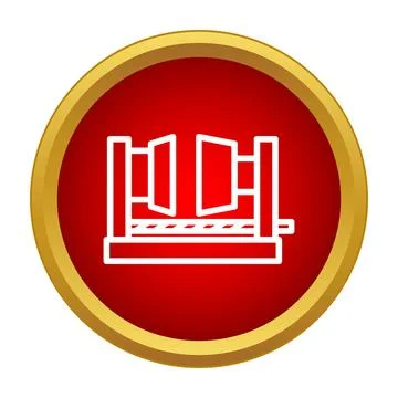 Lathe machine tool for industrial turning process icon Stock Illustration