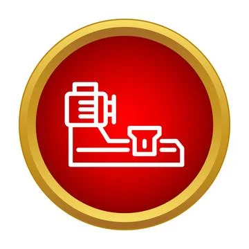 Lathe machine tool outline icon simple style イラスト素材