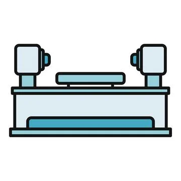 Lathe machine tool turning engineering industry icon Stock Illustration