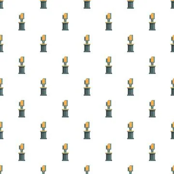 Lathe machine woodworking tool seamless pattern イラスト素材