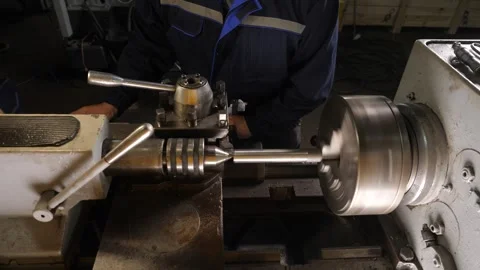 Lathe machining Stock Footage 281068170