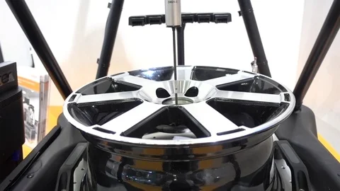 Lathe Measuring Machine Stock Footage 116624313