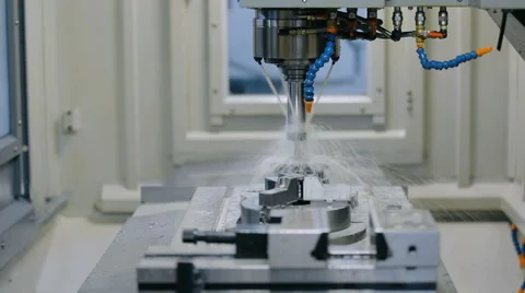 Lathe milling machine CNC Stock Footage 62336068