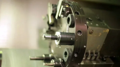 Lathe in operation closeup Stock Footage 46171212