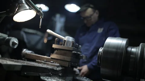 Lathe Pilling Industrial Drill Machine Stock Footage 60468549
