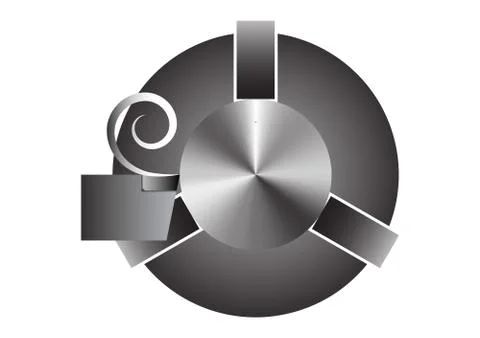Lathe in the processing of metal parts Stock Illustration
